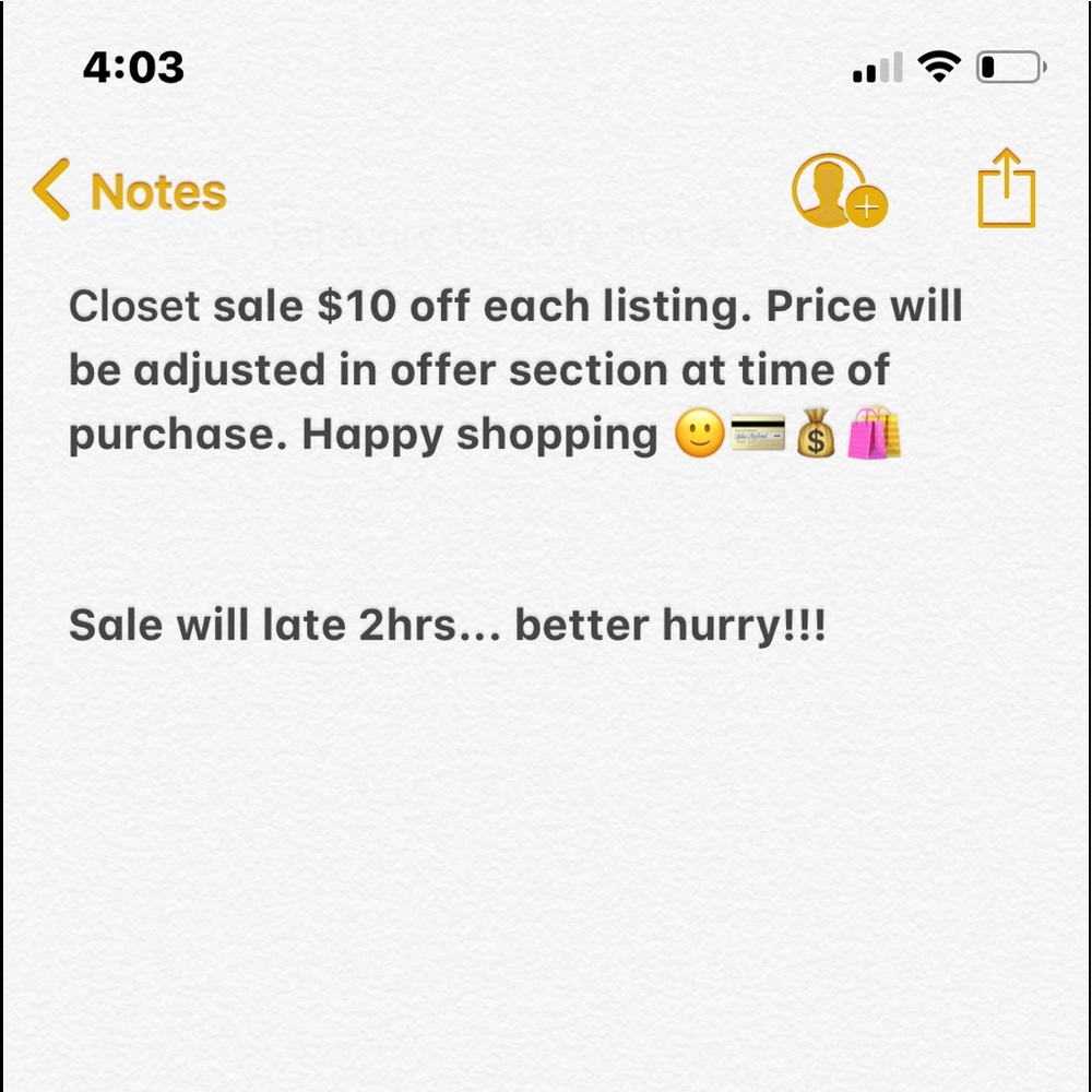 2hr closet sale
